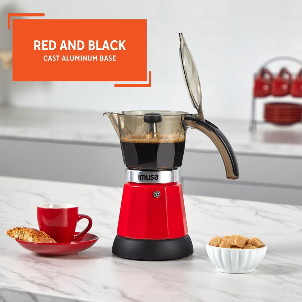 Red Electric Espresso Coffee Maker X7018