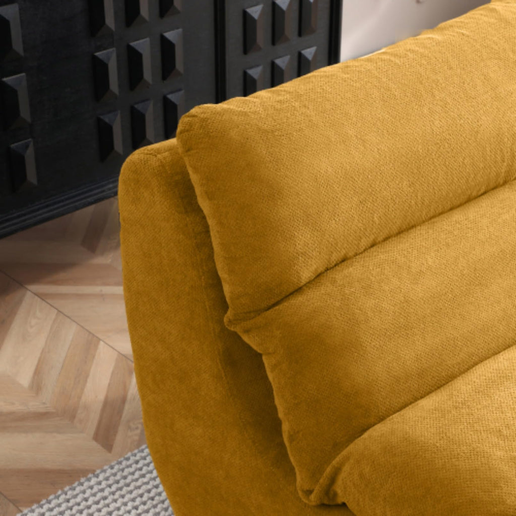 Yellow Memory Foam Bean Bag Chair with Ottoman E807
