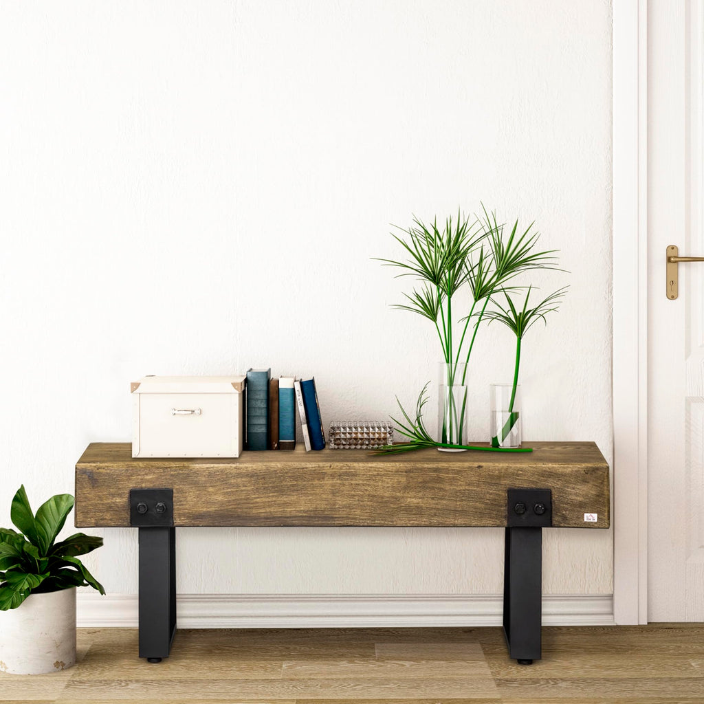48" Outdoor Bench with Metal Legs F742240
