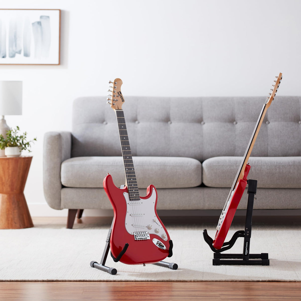 Adjustable Folding Guitar Stand with Padded Foam, Black S1223