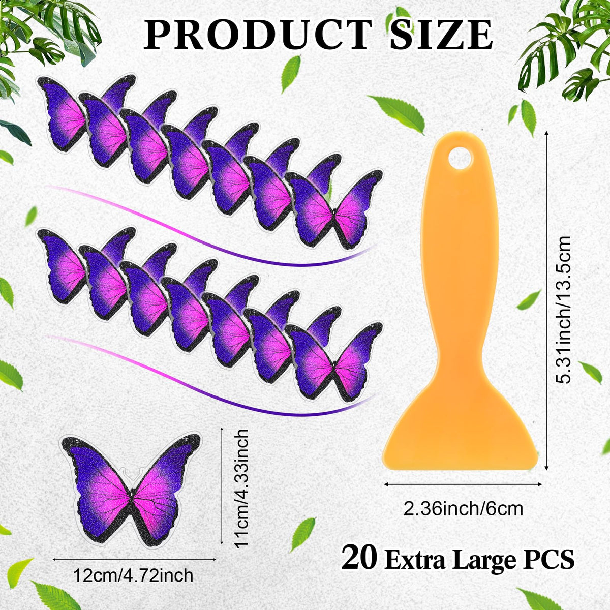 20 Pcs Non Slip Bathtub Stickers with Scraper N692
