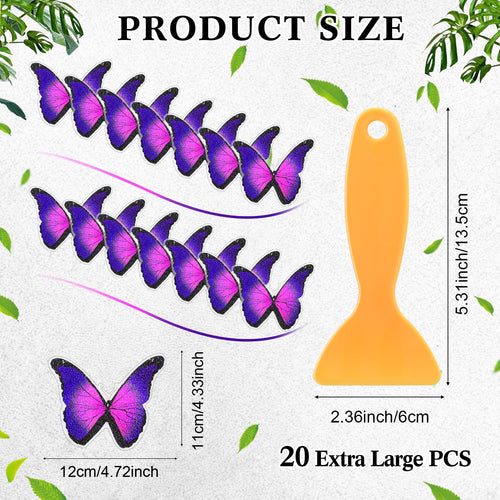20 Pcs Non Slip Bathtub Stickers with Scraper N692