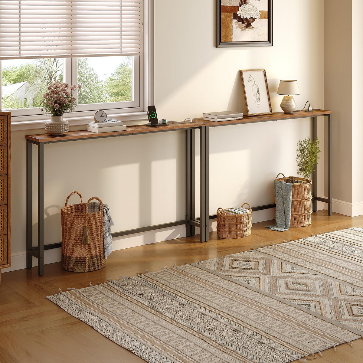 47.2" Narrow Console Table with Power Outlet N95489
