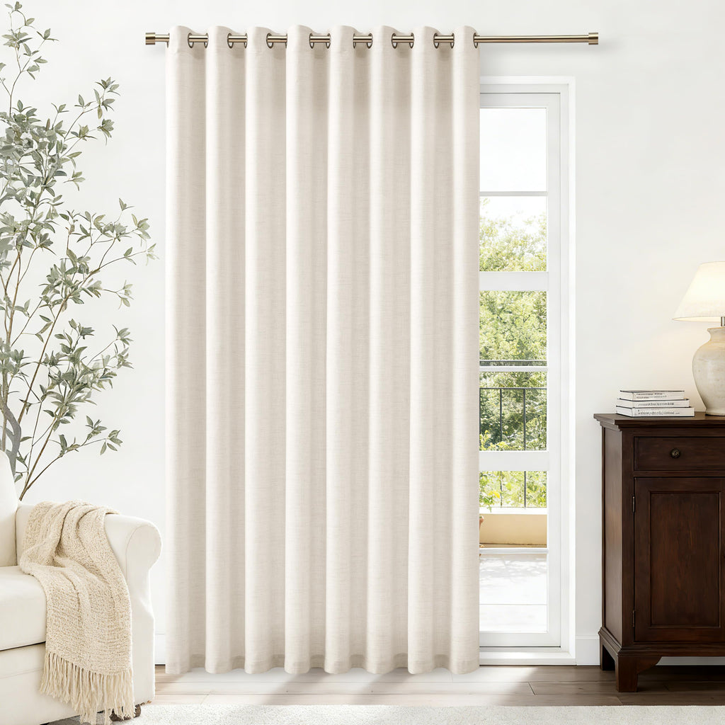Linen 100 Inch Wide 84 Inch Length Ivory Curtains I4302