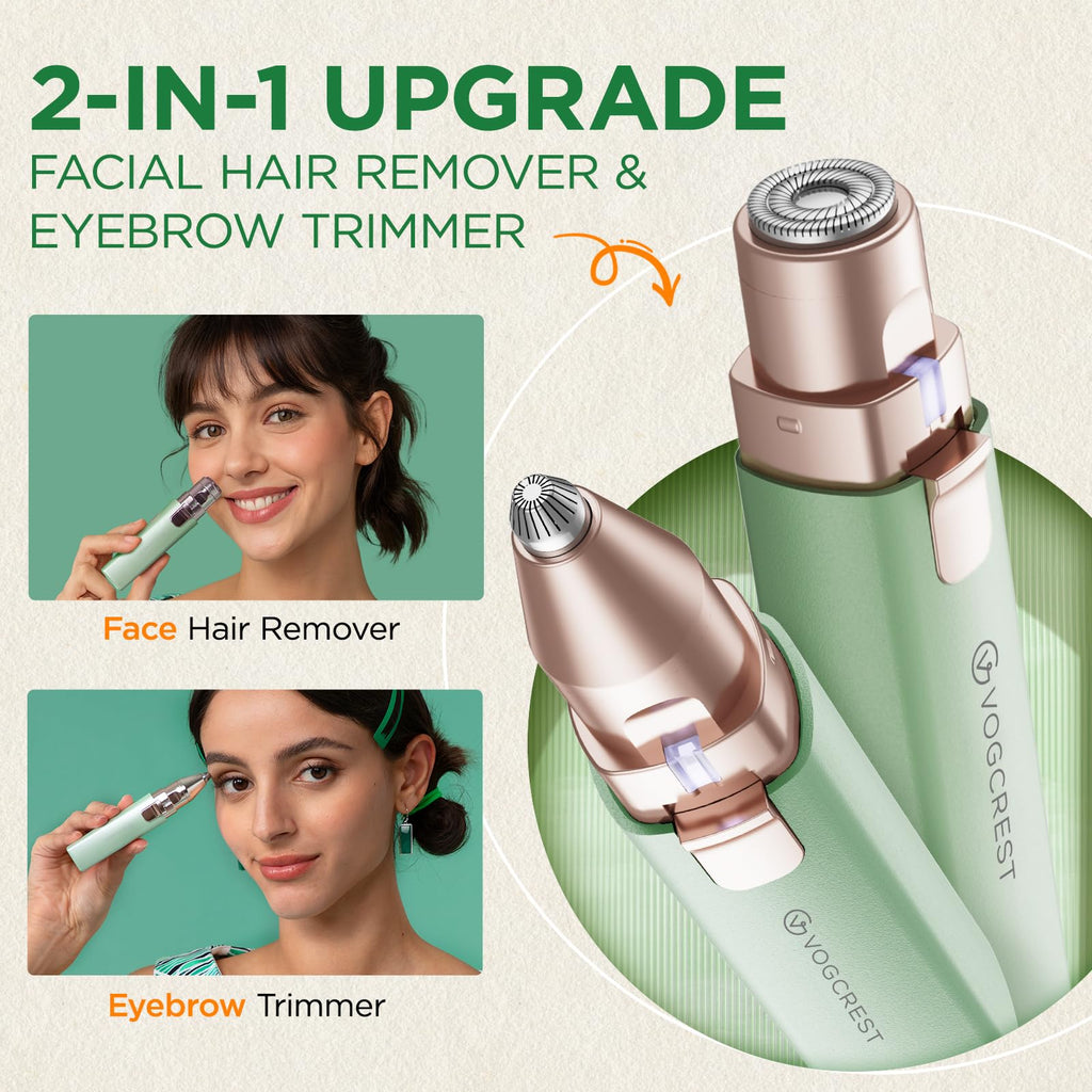 2 in 1 Rechargeable Facial Hair Remover & Eyebrow Trimmer Q9964
