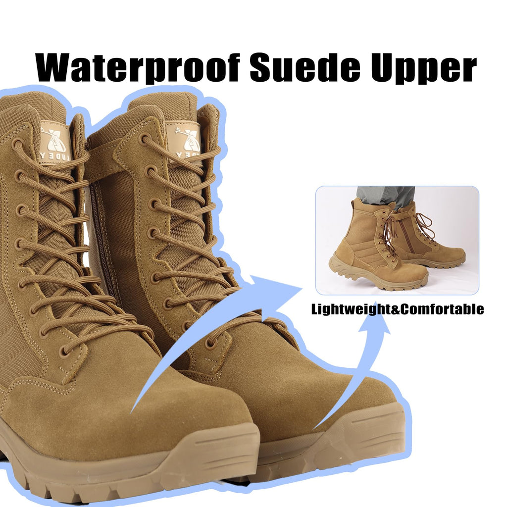 Lightweight Tactical Boots with Side Zipper R8996