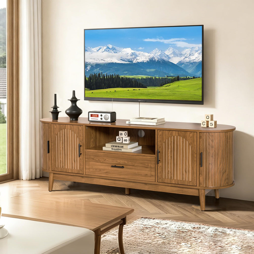 63" Fluted TV Stand with Drawers S52861