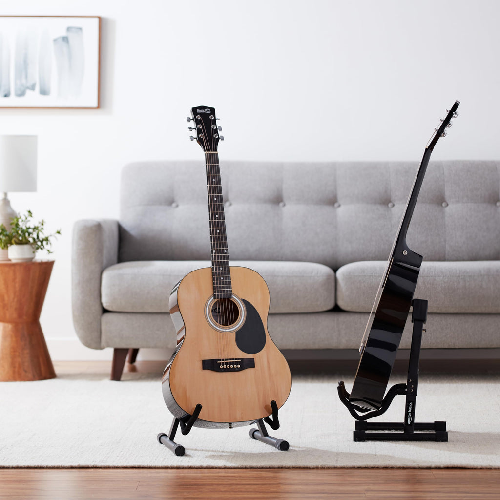 Adjustable Folding Guitar Stand with Padded Foam, Black S1223