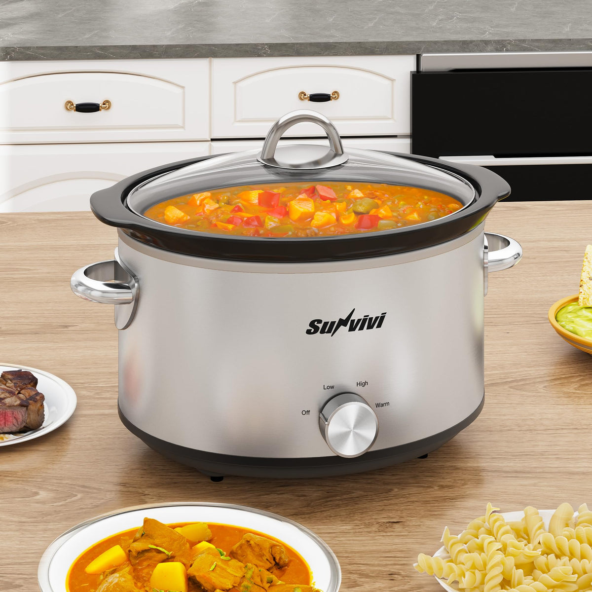 Small 4QT Slow Cooker with Ceramic Pot G406653