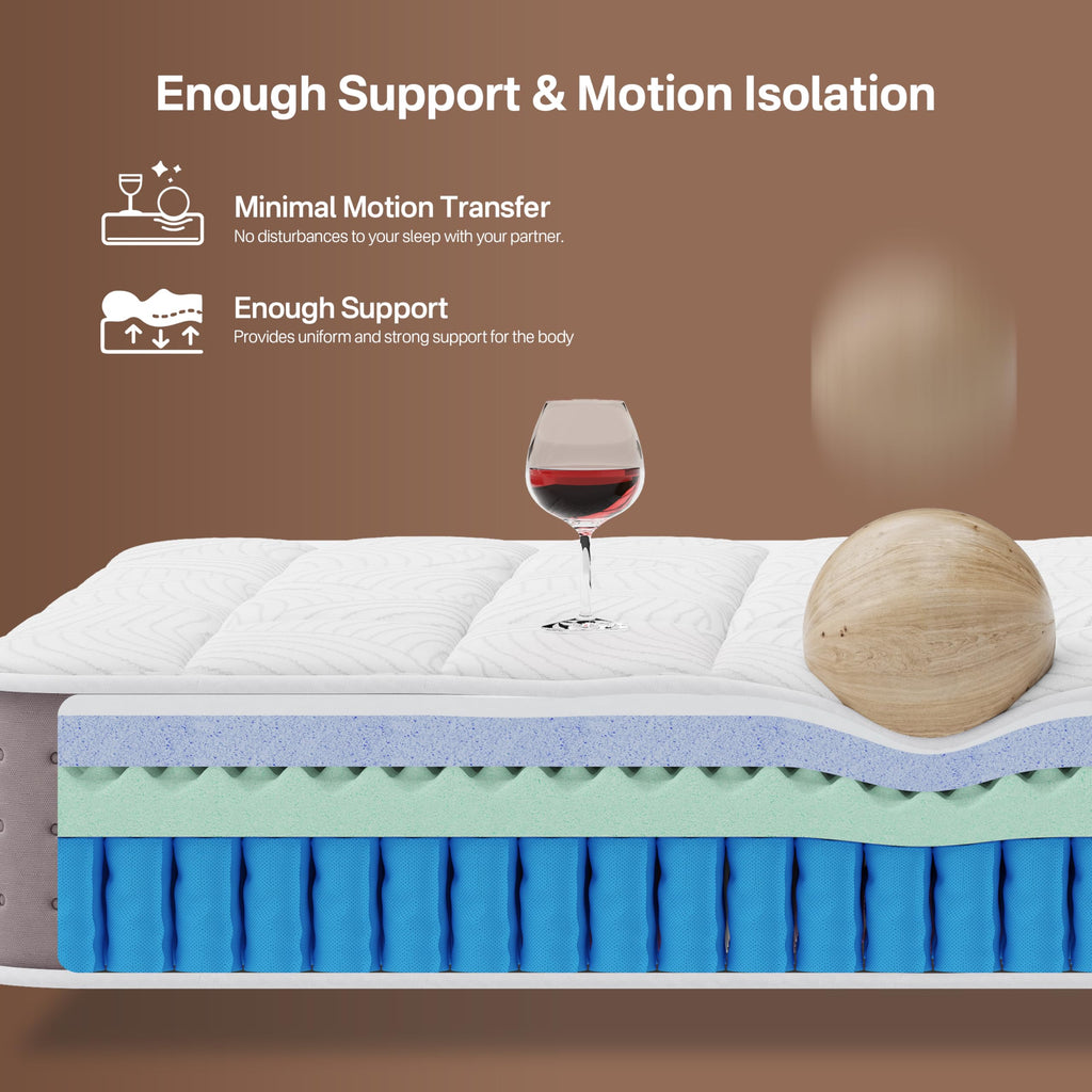 8 Inch Medium Firm Twin XL Hybrid Mattress N9544