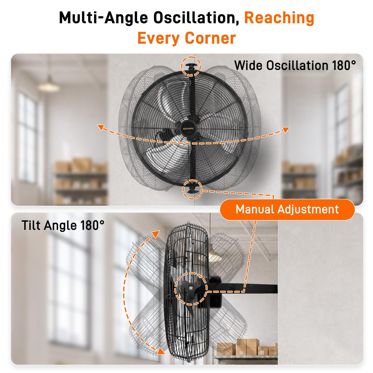 20 Inch 2 Pack 3-Speed High Velocity Wall Mount Fan X679