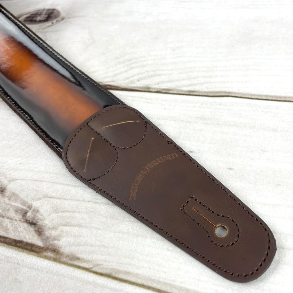 Sunburst Finish Guitar Strap with Pick Pockets & Padded Velour Back C526303