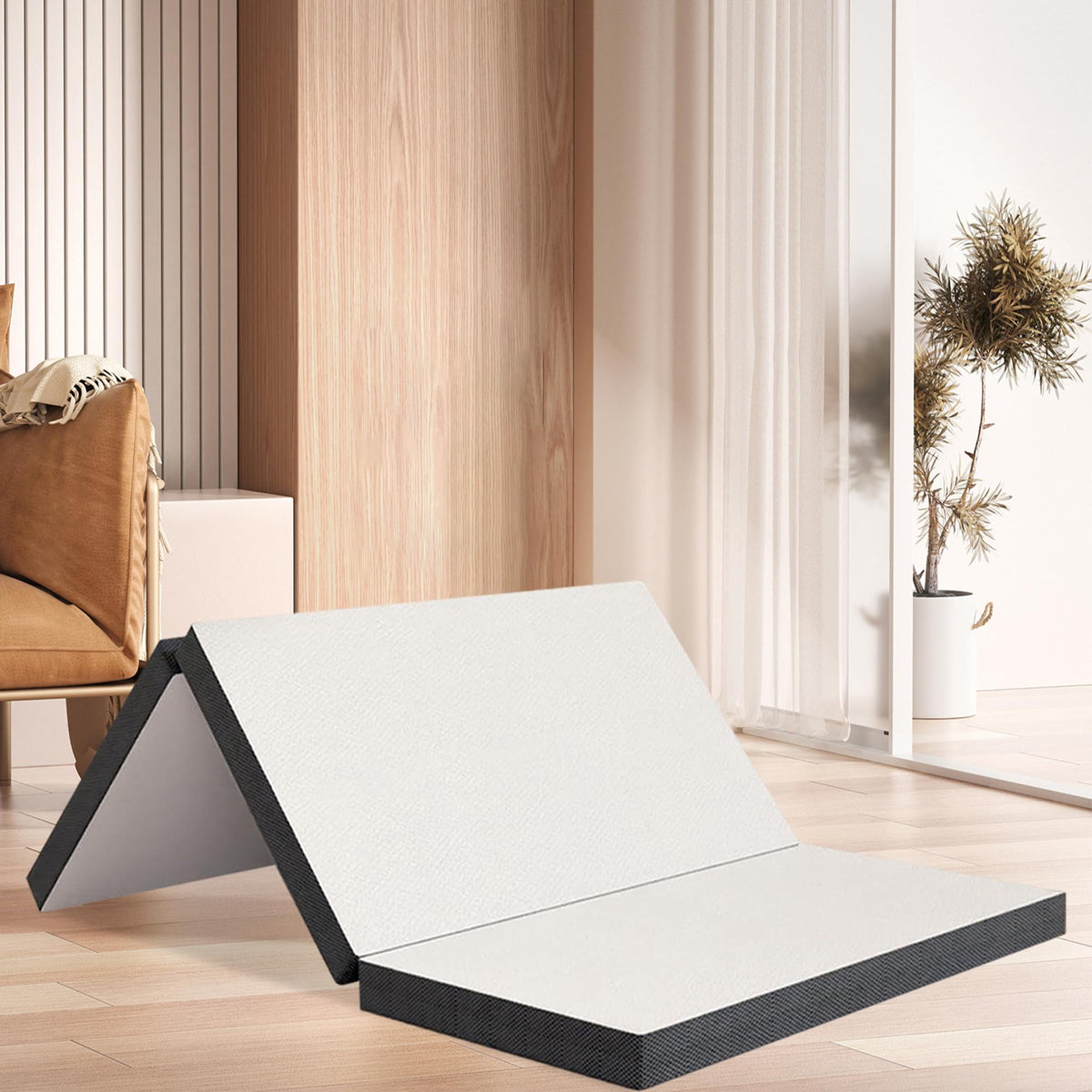 Memory Foam Folding Mattress Full 3 Inch Trifold with Washable Cover D30885
