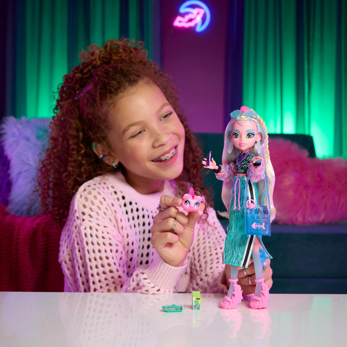 Blue Doll with Pet Piranha S241