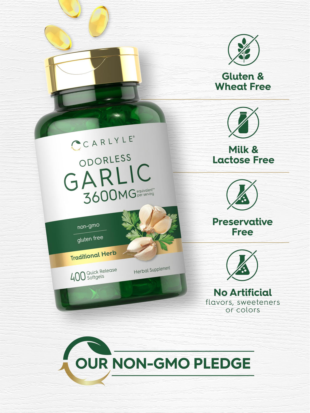 Odorless Garlic Supplement 400 Softgels B987409