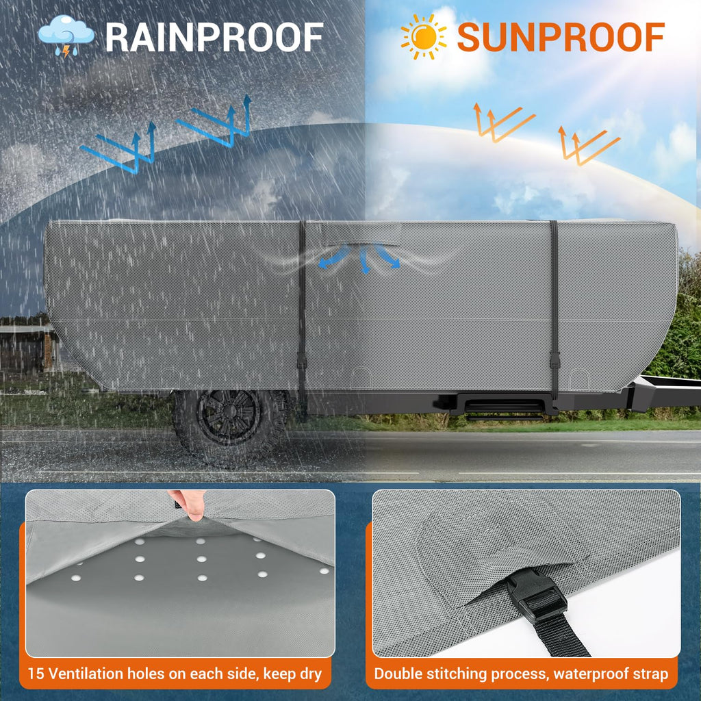 Folding Camper Cover Fits 10'-12' Trailers B197