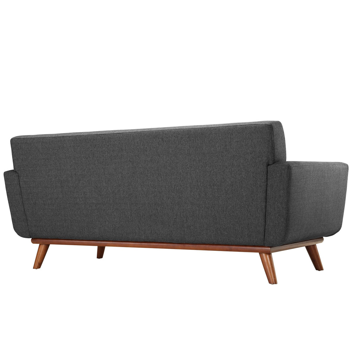Gray Upholstered Fabric Loveseat N2905