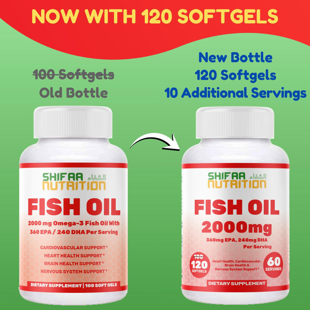 Omega 3 Fish Oil 2000mg 120 Softgels D7537