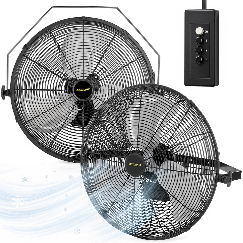 20 Inch 2 Pack 3-Speed High Velocity Wall Mount Fan X679