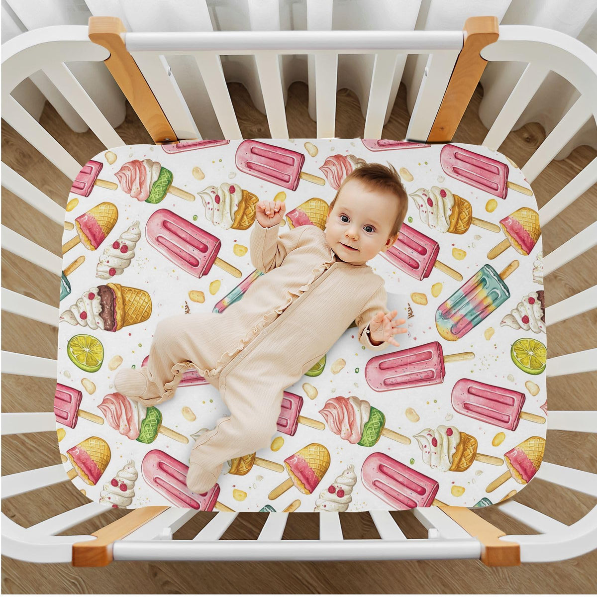 Soft Breathable Microfiber Fitted Crib Sheet F731955