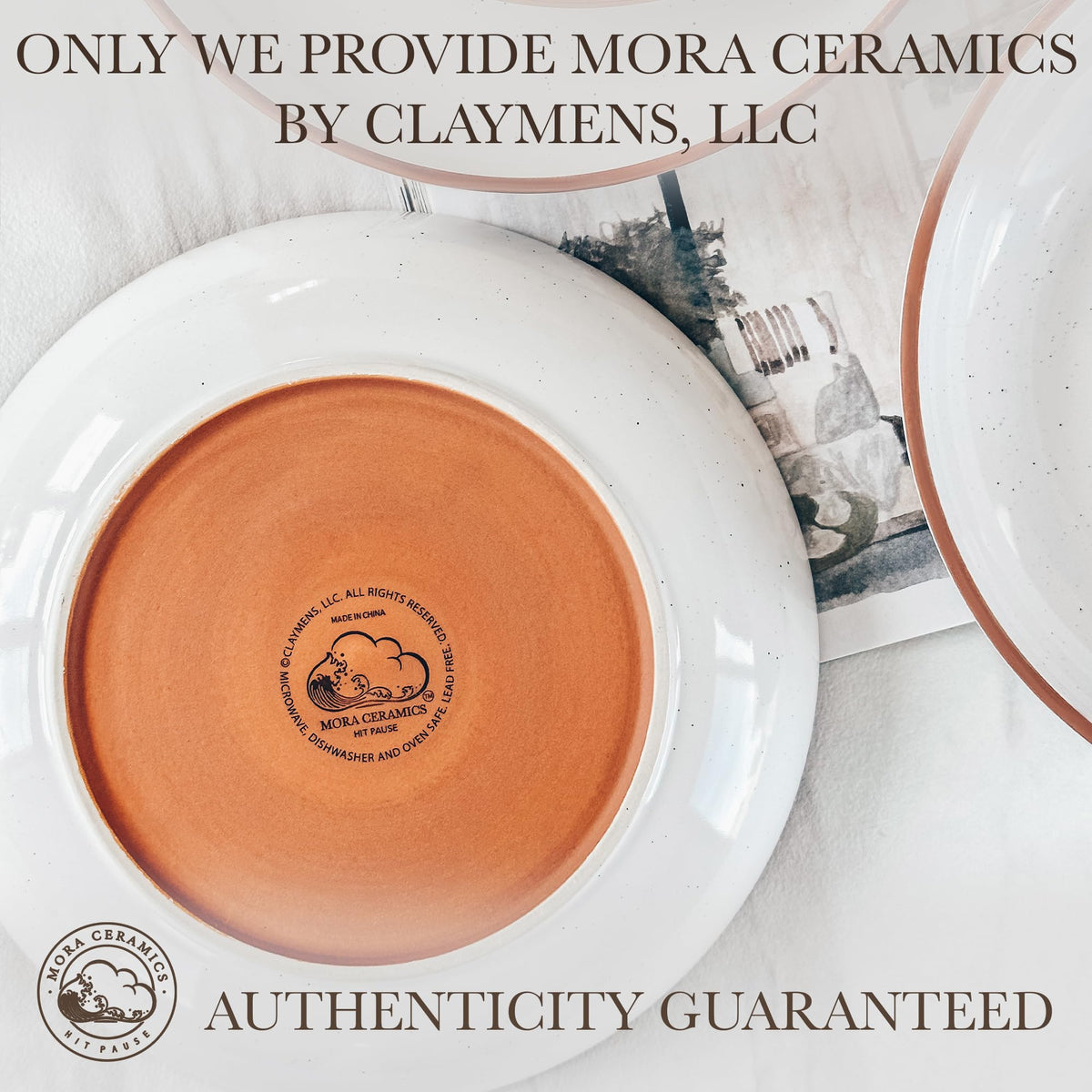 Ceramic Pasta Bowls 30oz Set of 4 Vanilla White P710041