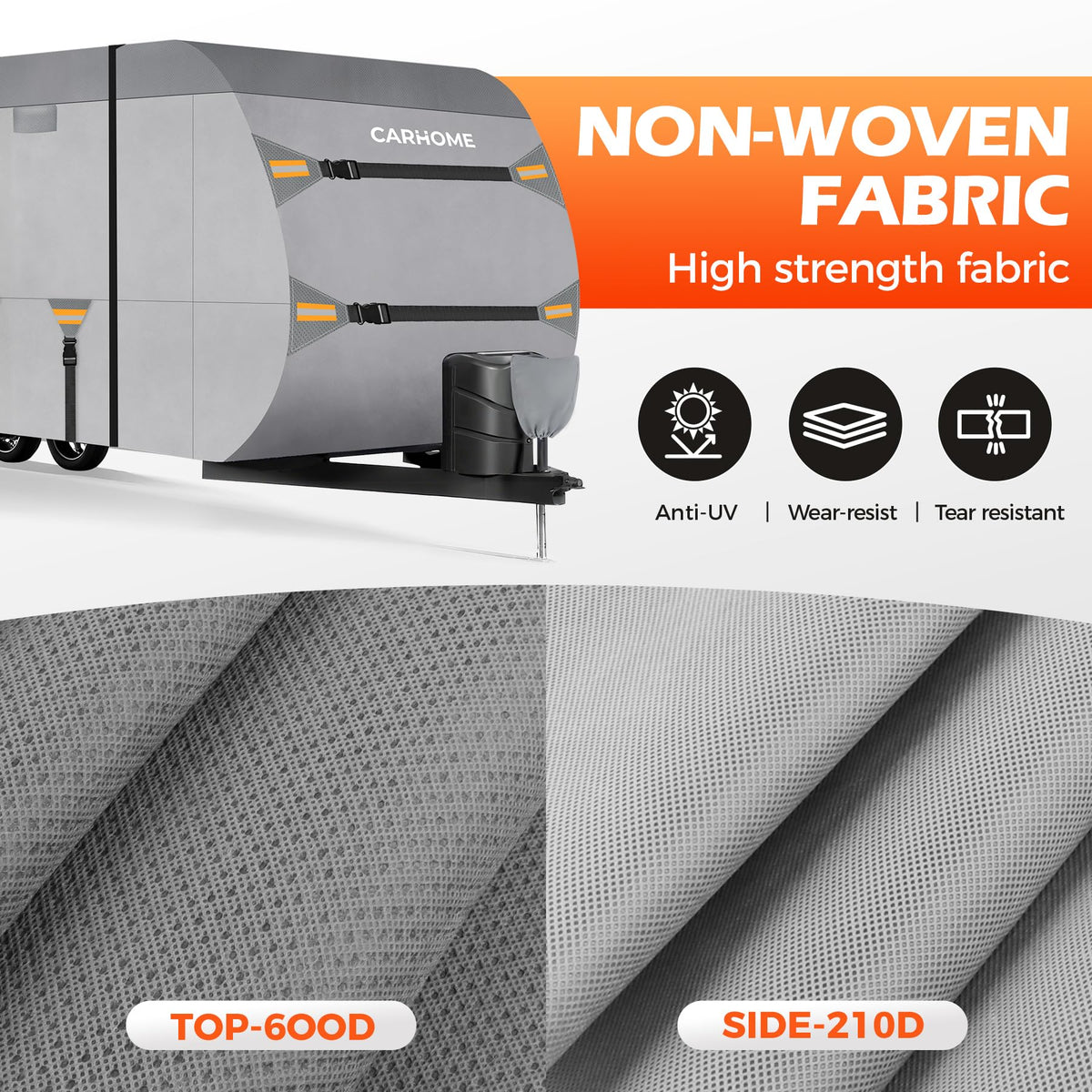 30-33FT 9 Layers Waterproof Travel Trailer RV Cover V206930