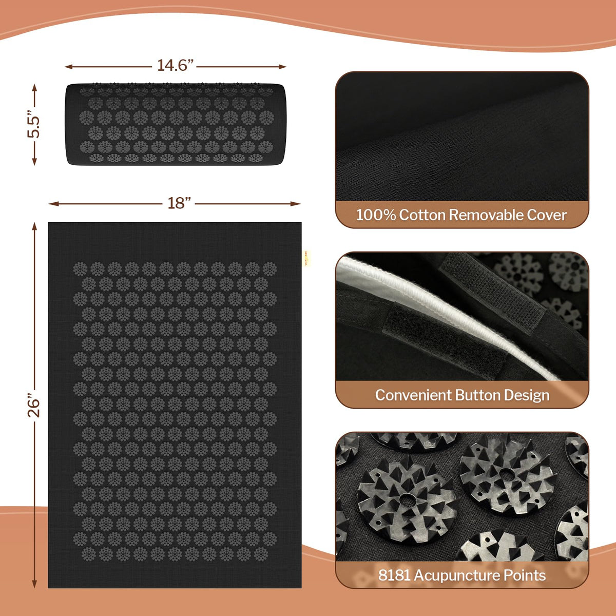 Heated Acupressure Mat N796