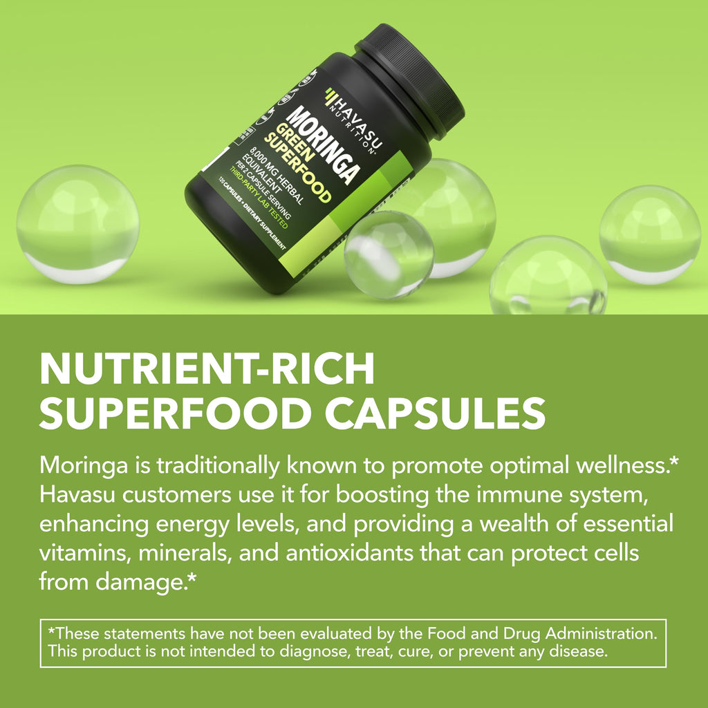 Moringa Capsules 800mg 120 Count W1309