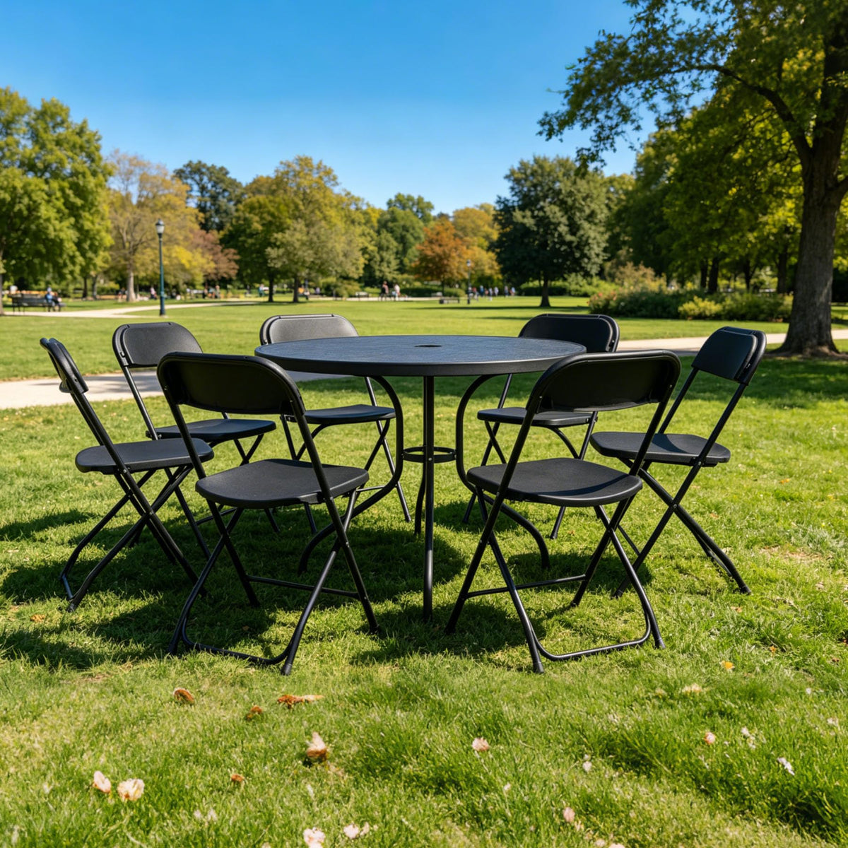 Plastic Folding Chairs Set of 10 N860