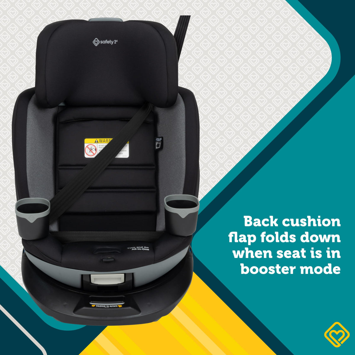 Black Convertible Car Seat F15820