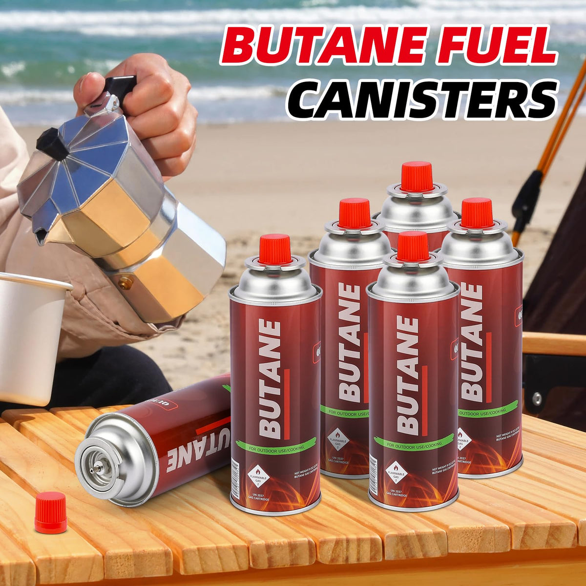 12 Pack 8oz Butane Fuel Cylinders D997460