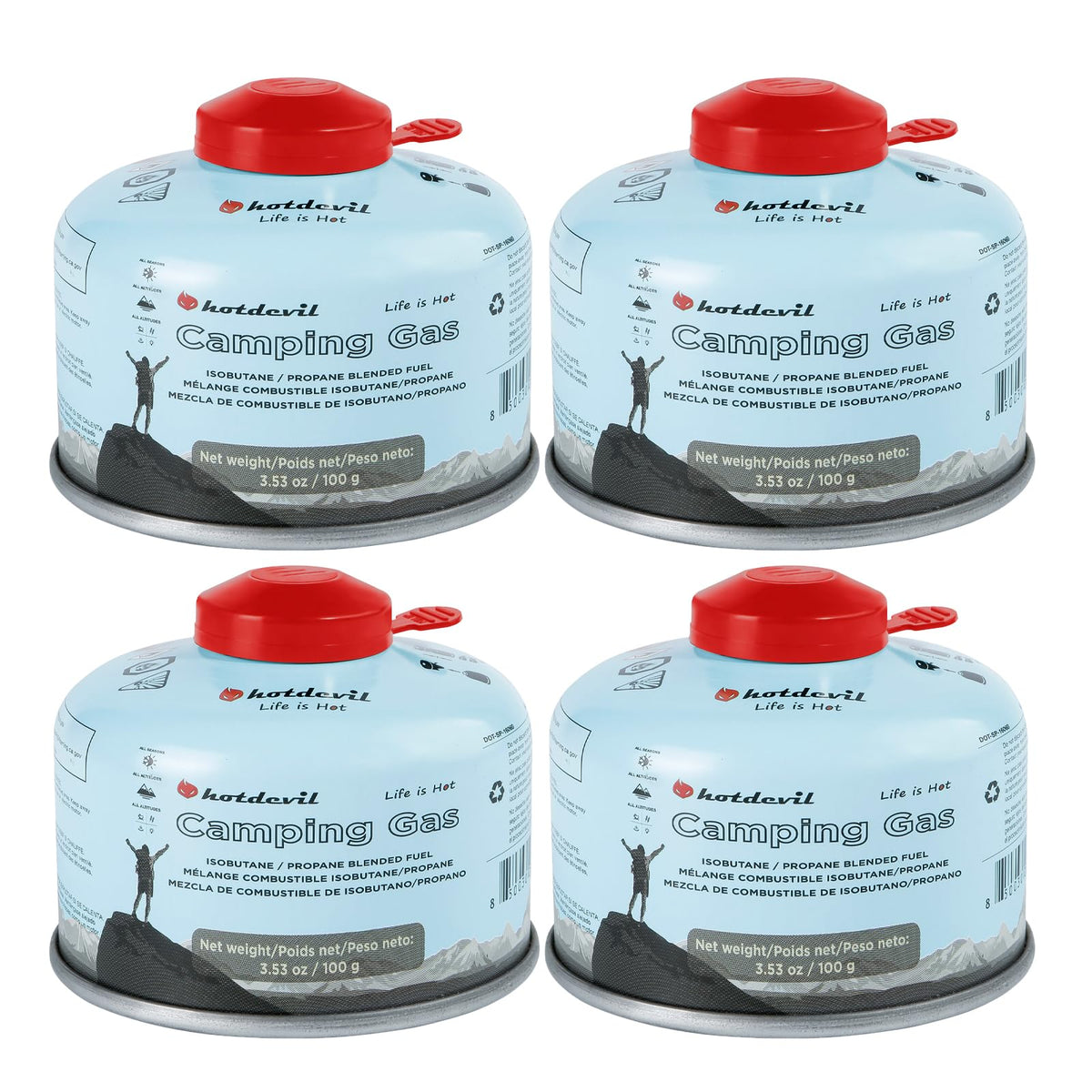 Isobutane Propane Butane Camping Fuel Canister 100 Gram G652308
