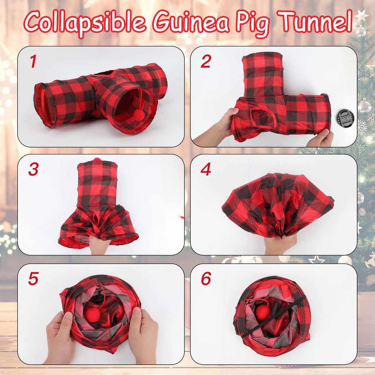 5.9" Collapsible 3 Way Small Animal Tunnel Z186