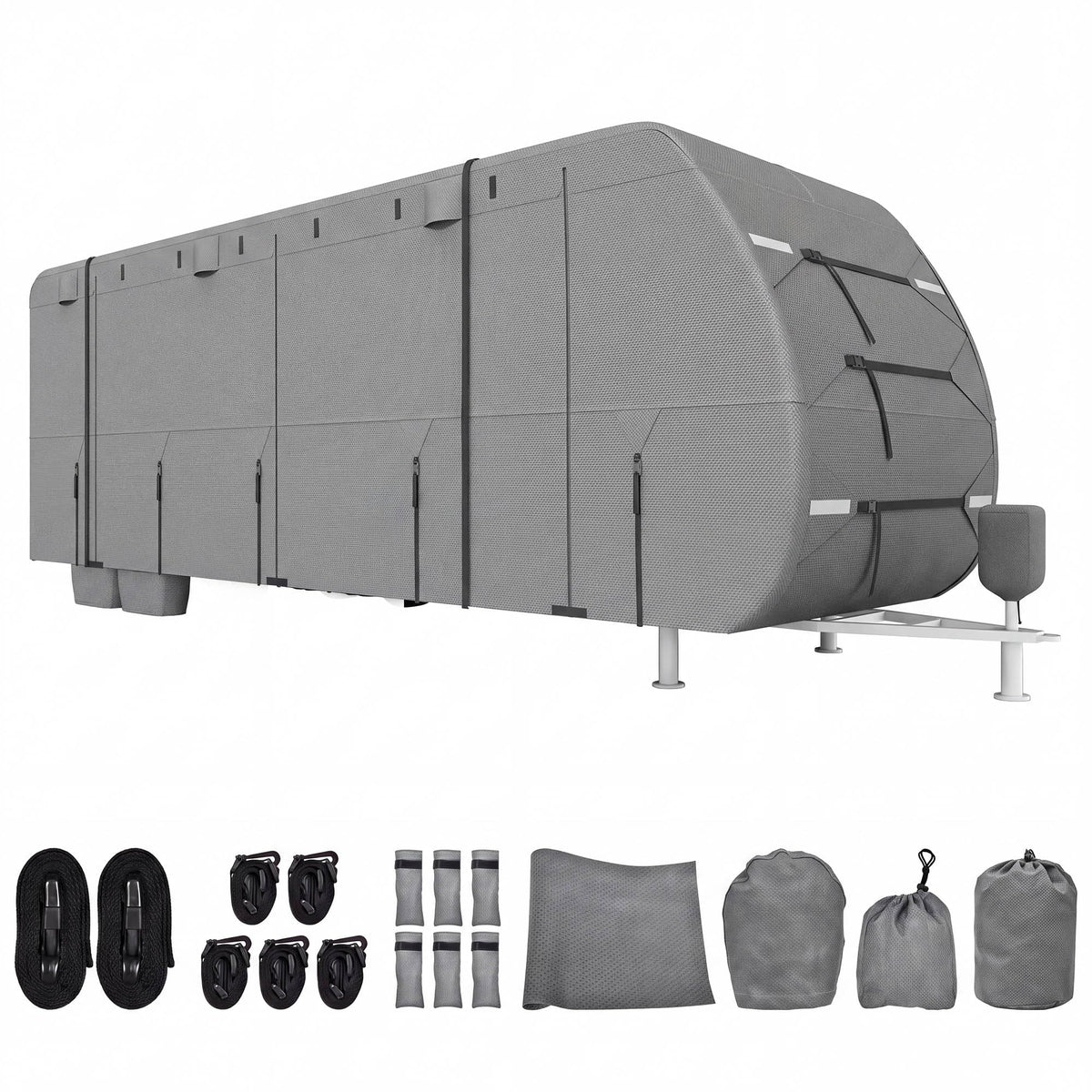 24-27FT Travel Trailer Cover 9-Layers Non-Woven Fabric F3368