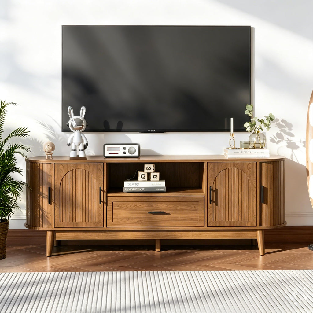 63" Fluted TV Stand with Drawers S52861