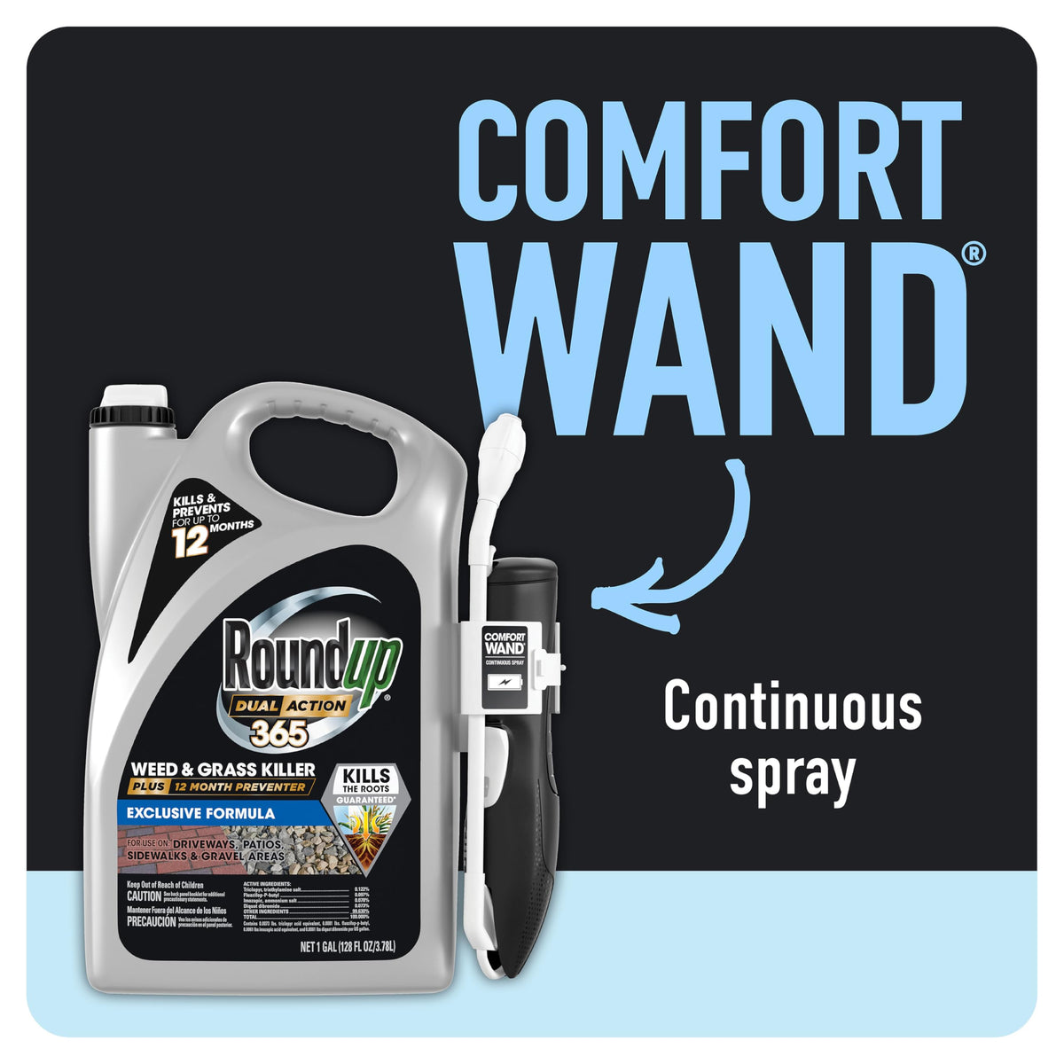 Weed & Grass Killer Plus 12 Month Preventer, 1 gal., Wand (Pack of 4) P23362