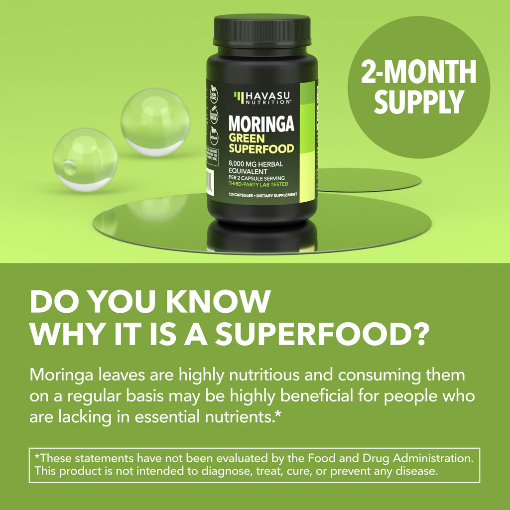 Moringa Capsules 800mg 120 Count W1309