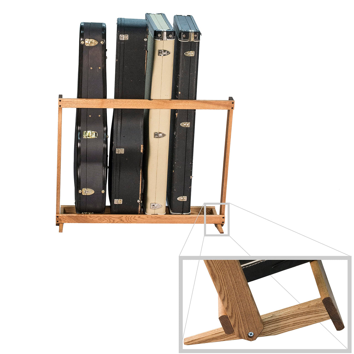 Folding Hardwood Guitar Case Rack B648