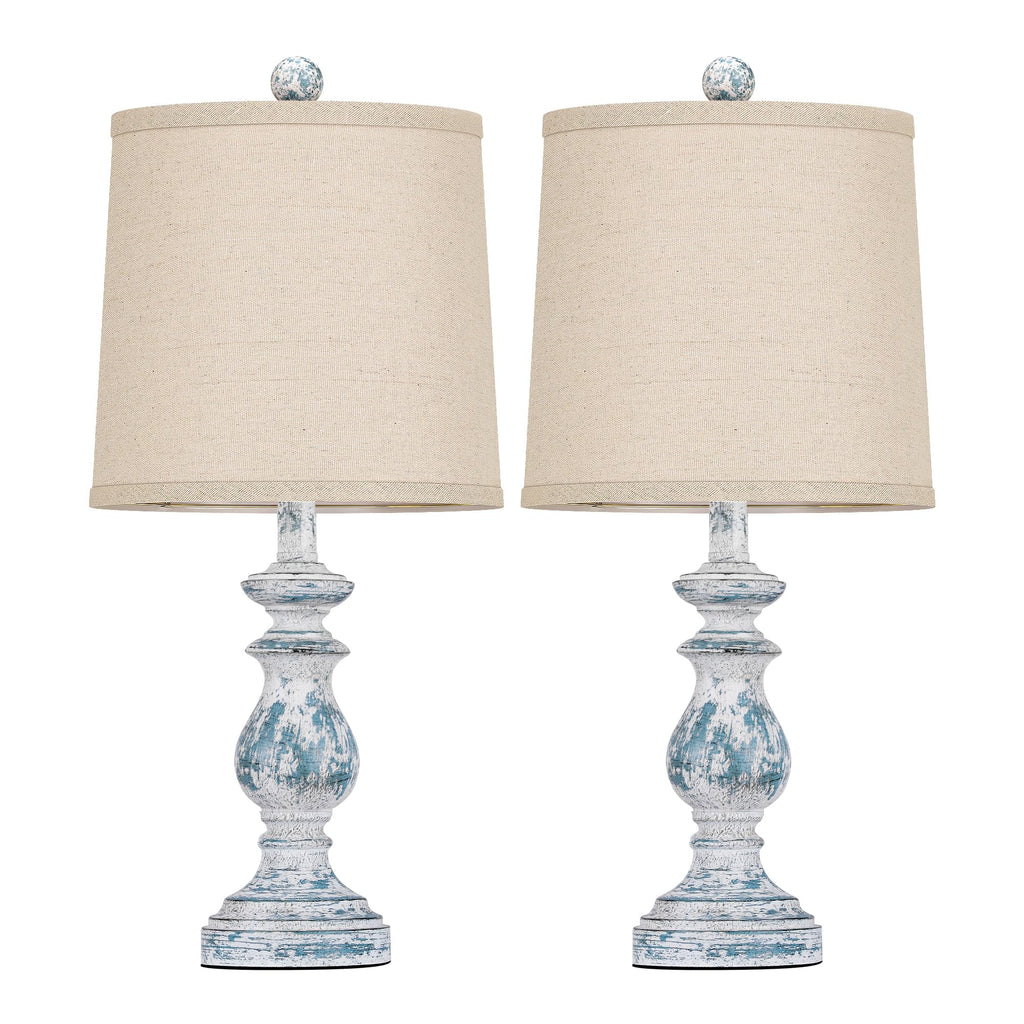 Set of 2 Table Lamps with Linen Shades B484