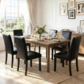Black PU Leather Dining Chairs Set of 6 R7953