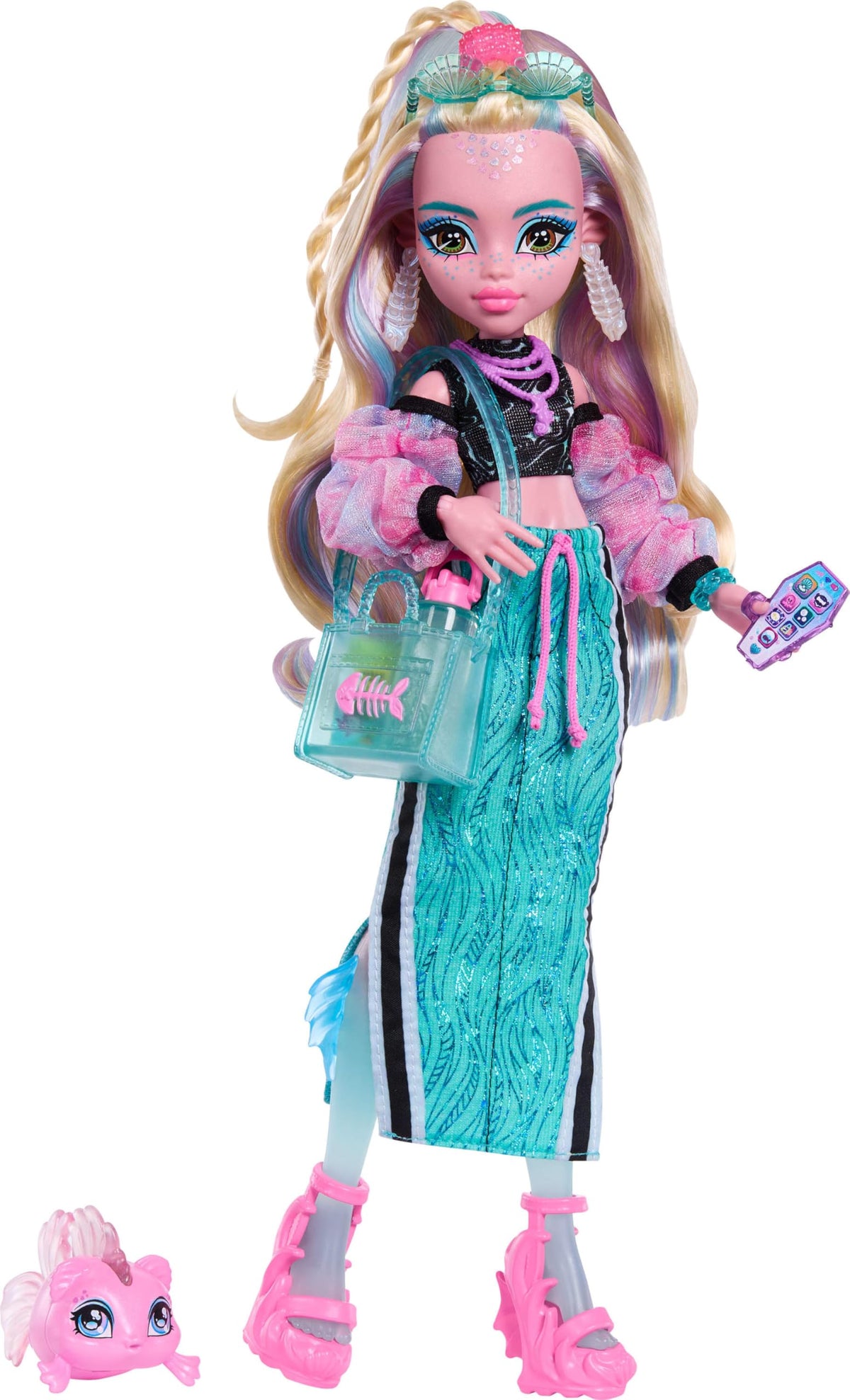 Blue Doll with Pet Piranha S241