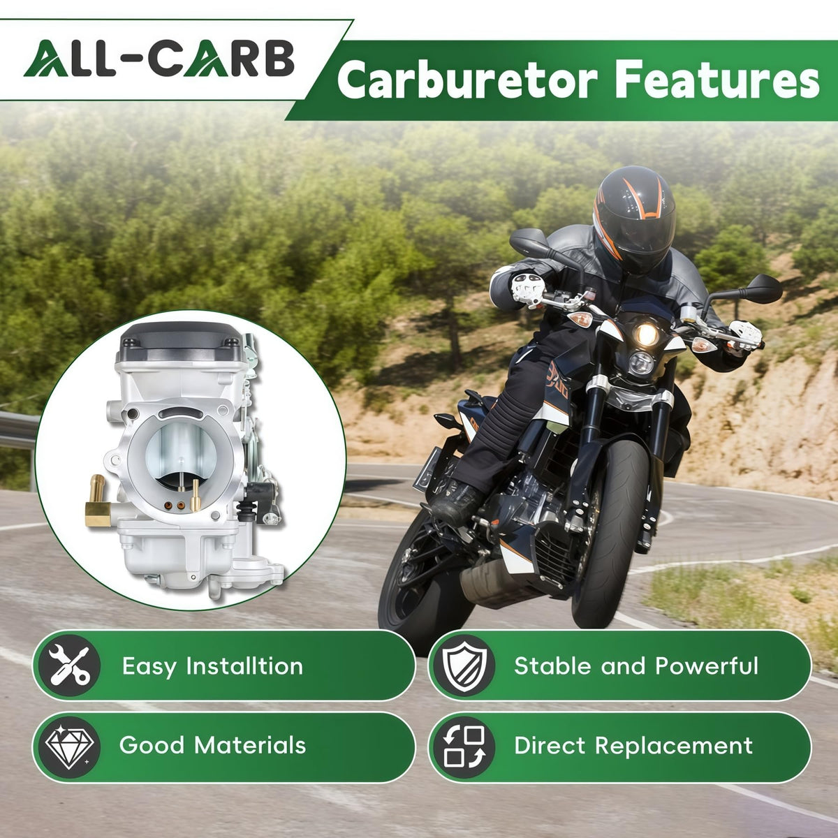 Carburetor 40MM Replacement V5655