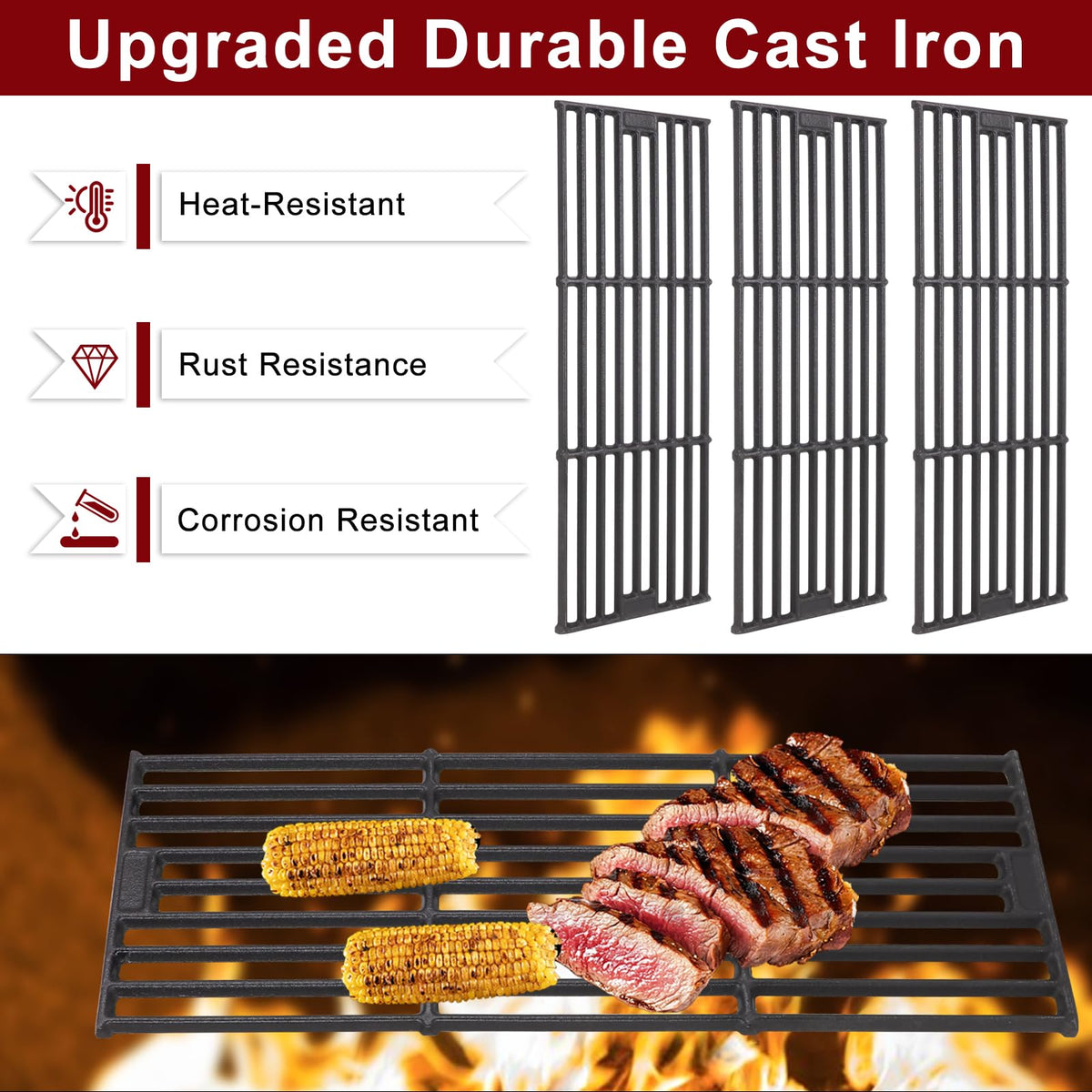20 Inches Ash Pan Drip Pan and Grill Grates for Charcoal Grills R741