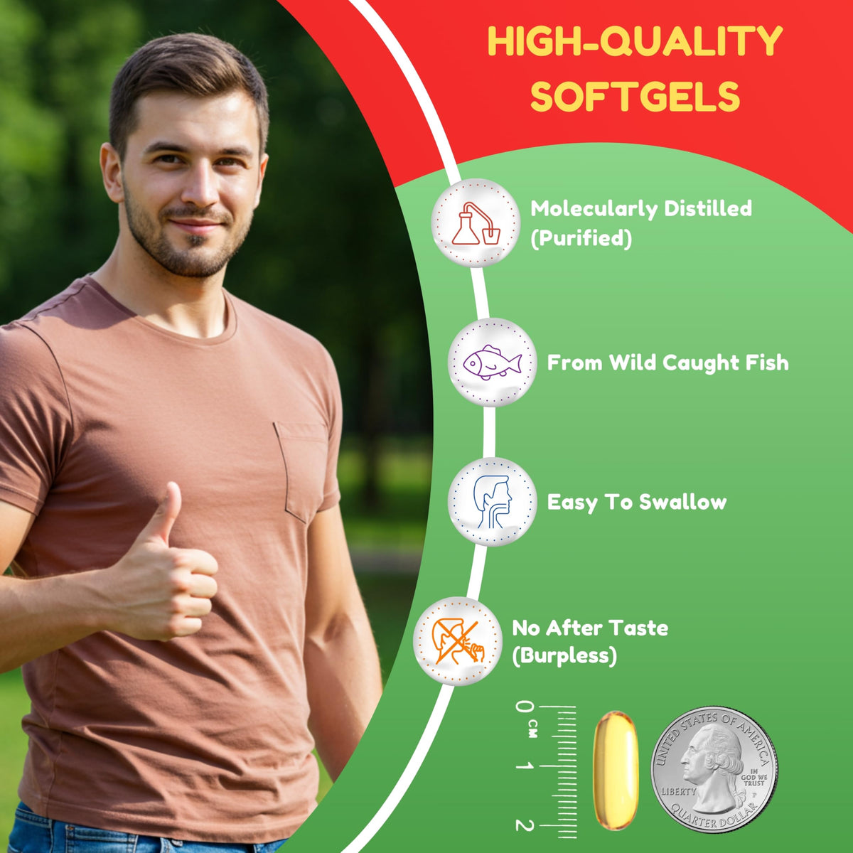 Omega 3 Fish Oil 2000mg 120 Softgels D7537