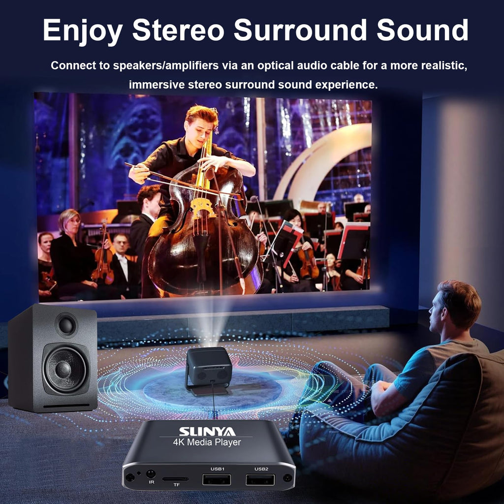 4K Ultra HD Digital Media Player with Remote Control G2368