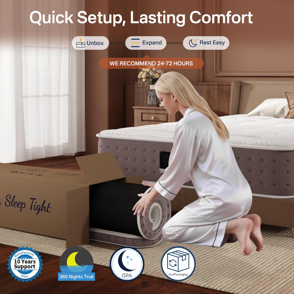 8 Inch Medium Firm Twin XL Hybrid Mattress N9544