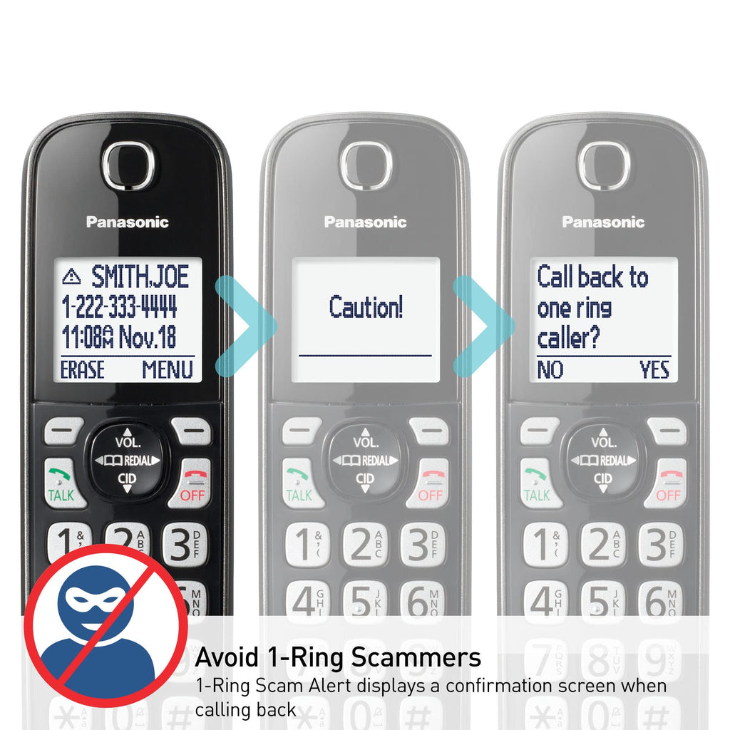 Cordless Phone with Answering Machine, 3 Handset Y7033