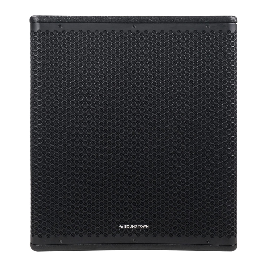 18" 1600W Powered PA/DJ Subwoofer with Class-D Amplifier, Birch Plywood, Black R6205