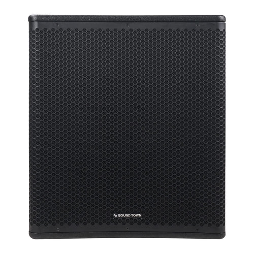 18" 1600W Powered PA/DJ Subwoofer with Class-D Amplifier, Birch Plywood, Black R6205