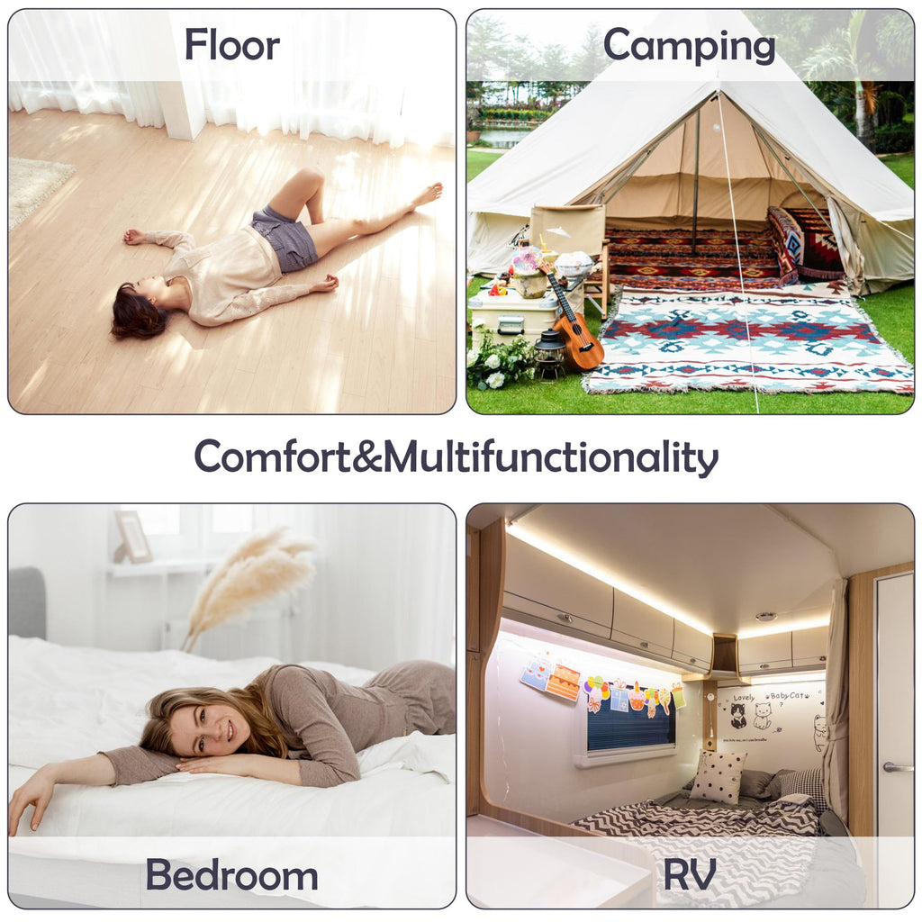 Memory Foam Folding Mattress Full 3 Inch Trifold with Washable Cover D30885